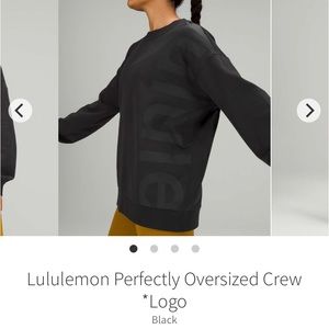 NWT Lululemon Perfectly Oversized Crew Size 8 Logo